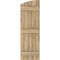 Ekena Millwork Americraft 5-Board (3 Batten) Wood Joined Board-n-Batten Shutters w/Ellipt Top, ARW401BE518X77UNH, PR ARW401BE518X77UNH - alternate 7